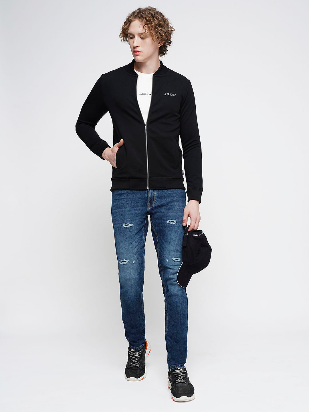 PRODUKT by JACK&JONES Black Zip-Up Sweatshirt