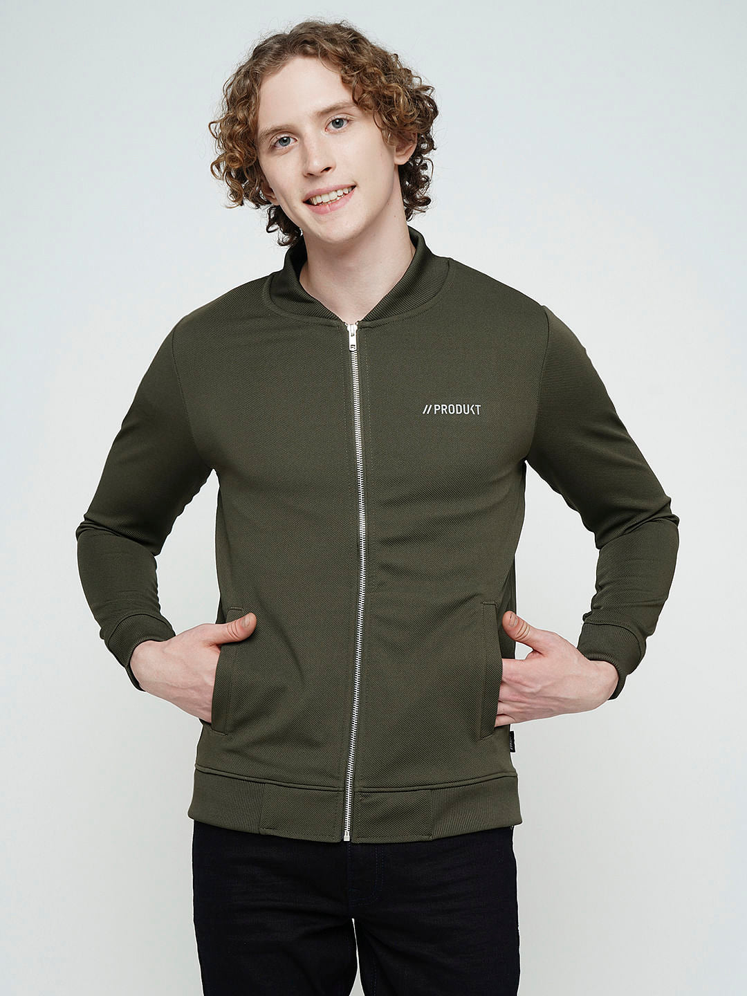 PRODUKT by JACK&JONES Dark Green Zip-Up Sweatshirt