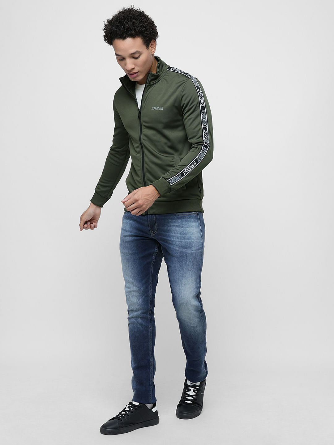 PRODUKT by JACK&JONES Dark Green Tape Detail Sweatshirt