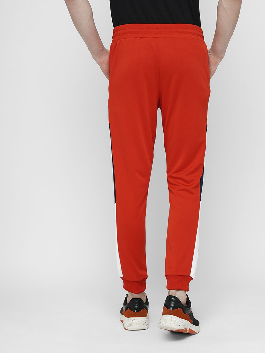 PRODUKT by JACK&JONES Red Mid Rise Cotton Trackpants