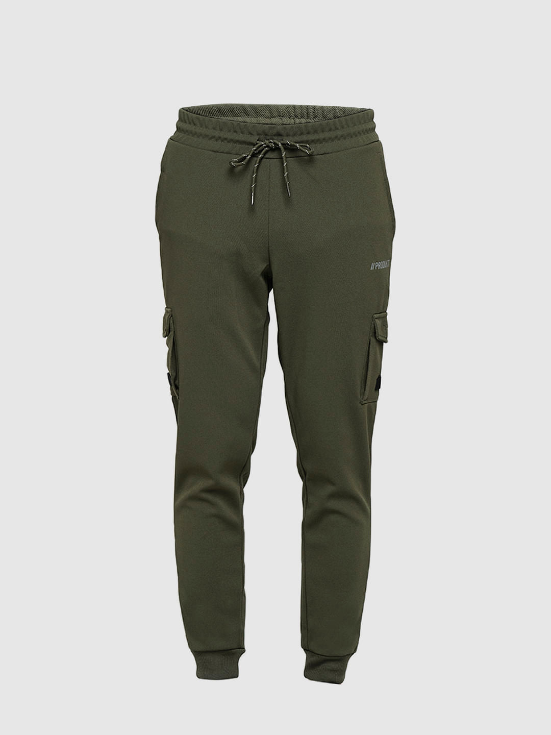 PRODUKT by JACK&JONES Green Mid Rise Pocket Detail Trackpants