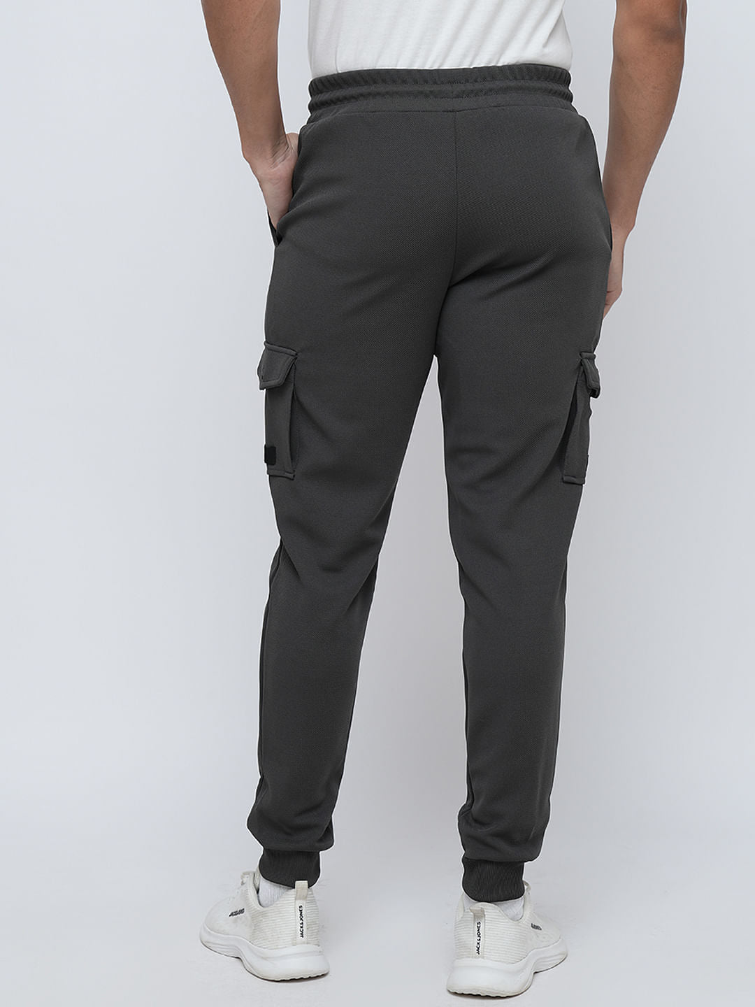 PRODUKT by JACK&JONES Grey Mid Rise Pocket Detail Trackpants
