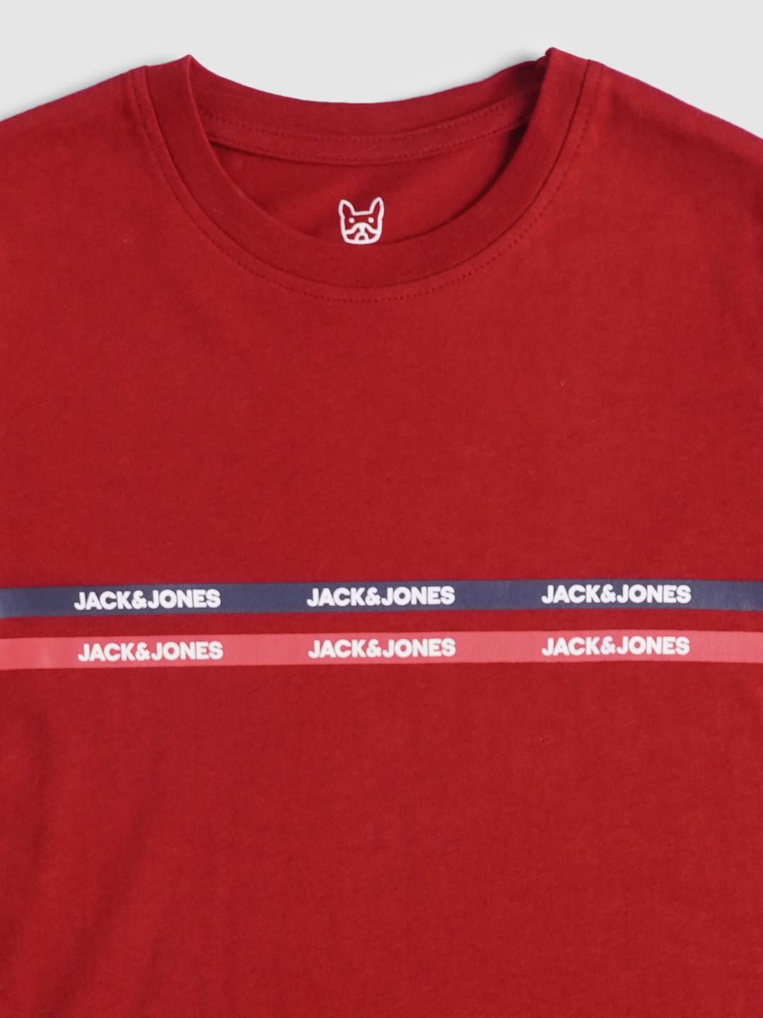 BOYS Red Tape Detail Crew Neck T-shirt