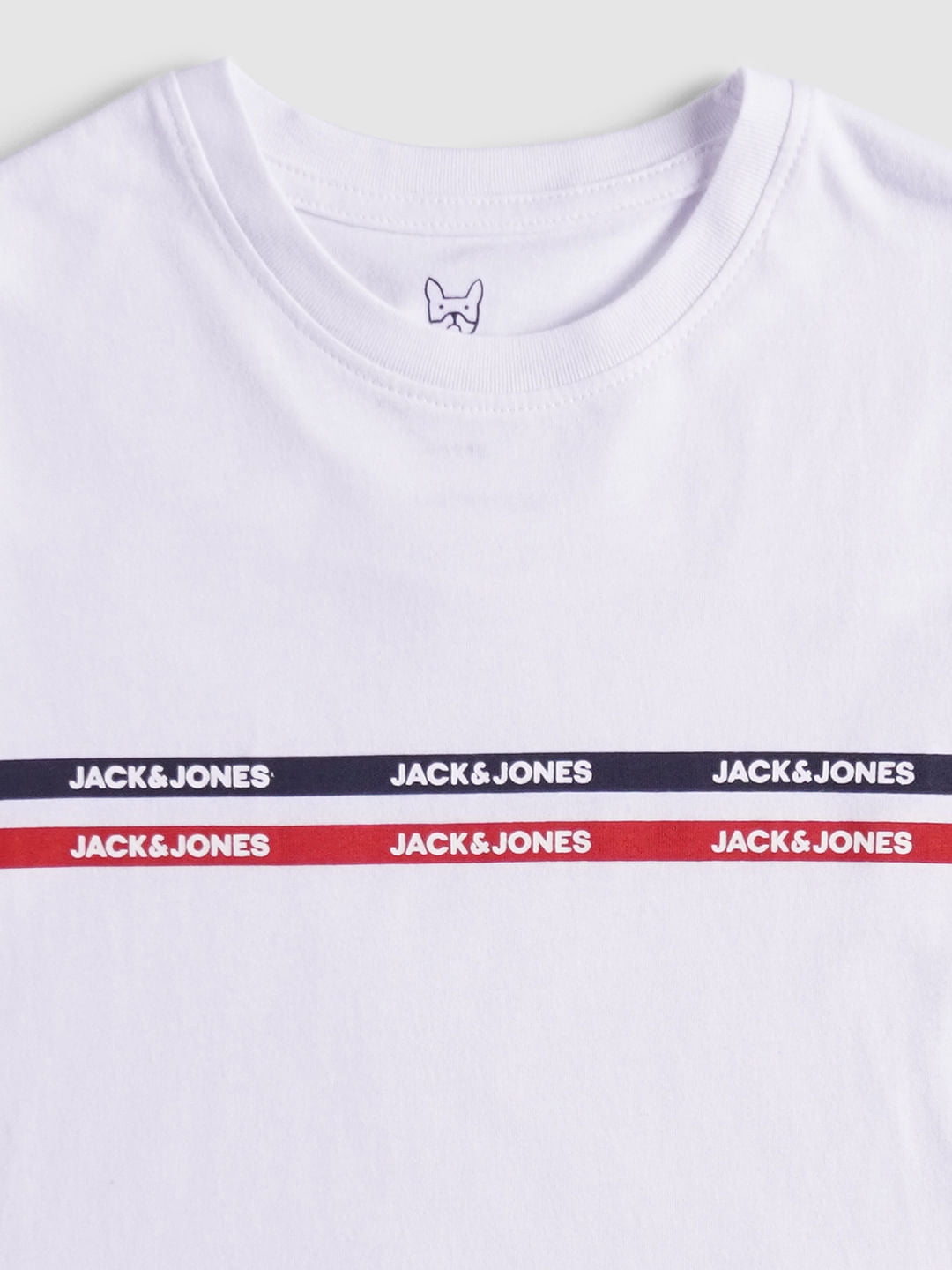 BOYS White Tape Detail Crew Neck T-shirt