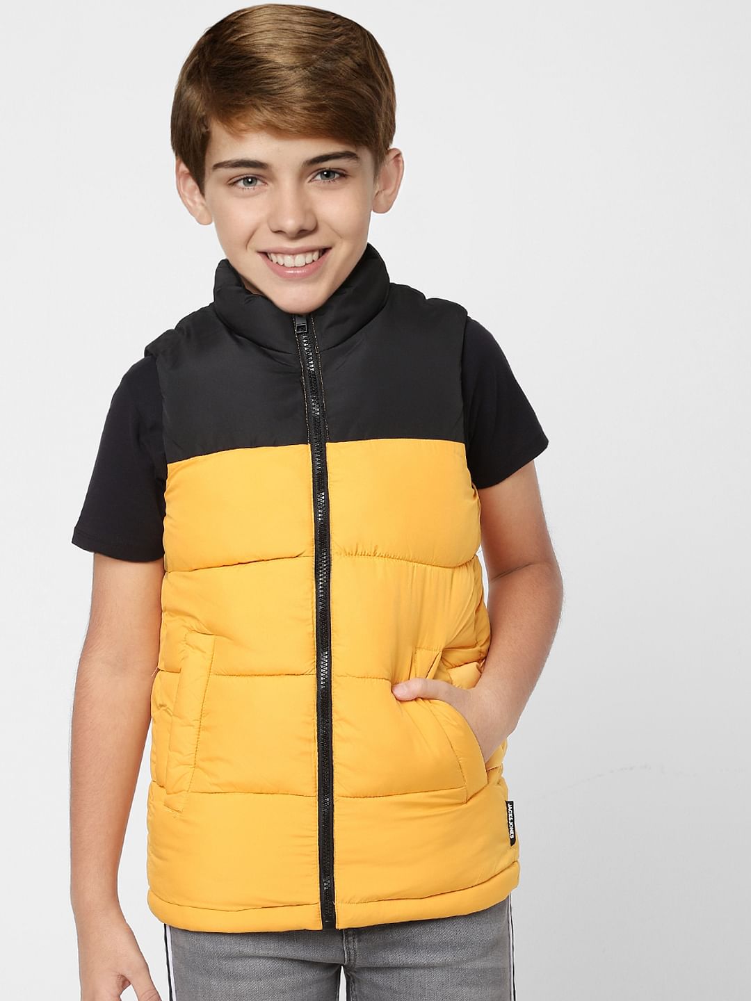 BOYS Yellow Puffer Winter Jacket