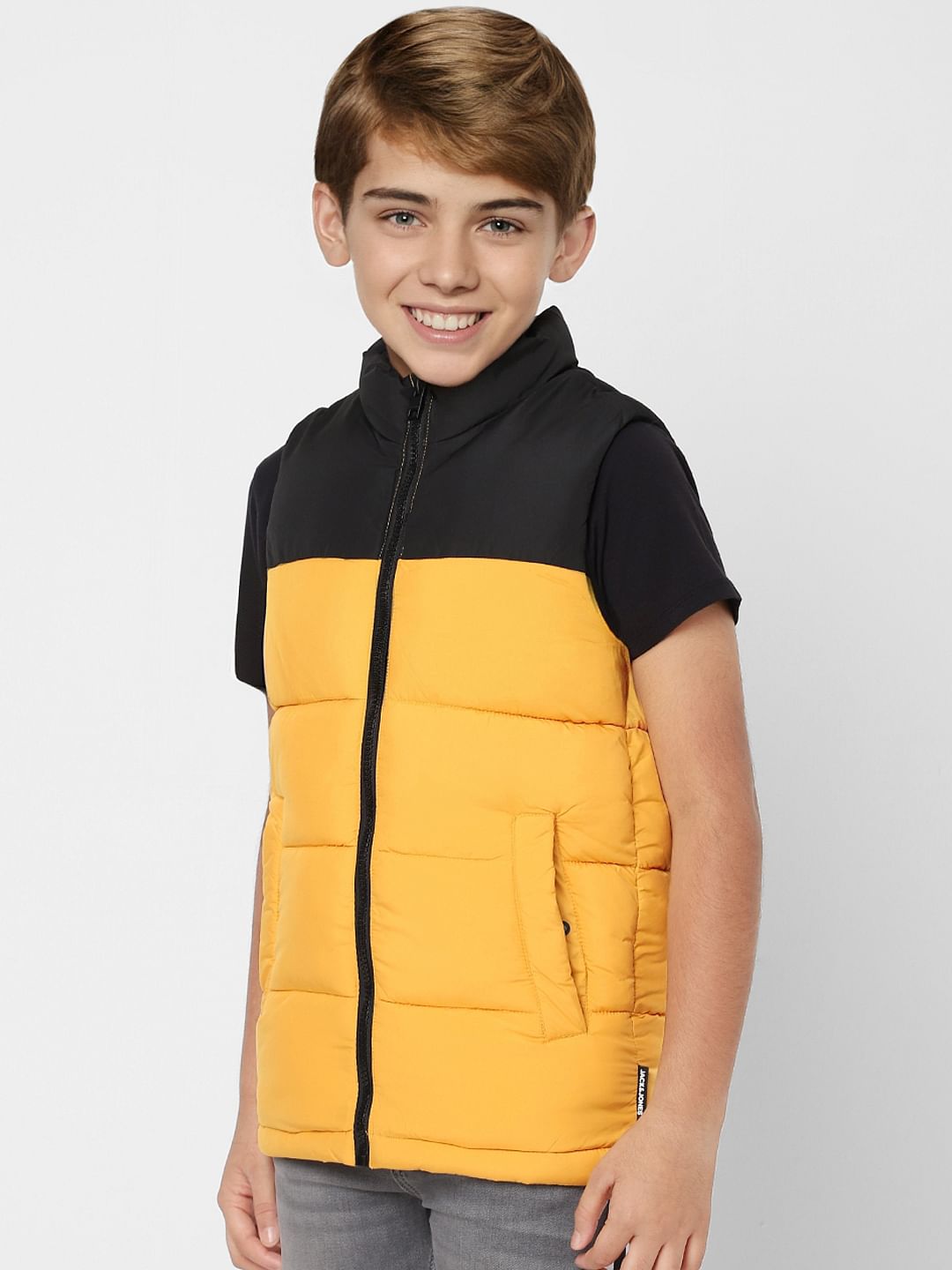 BOYS Yellow Puffer Winter Jacket