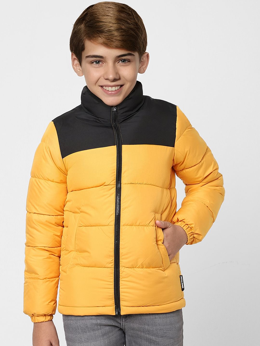 BOYS Yellow Puffer Winter Jacket