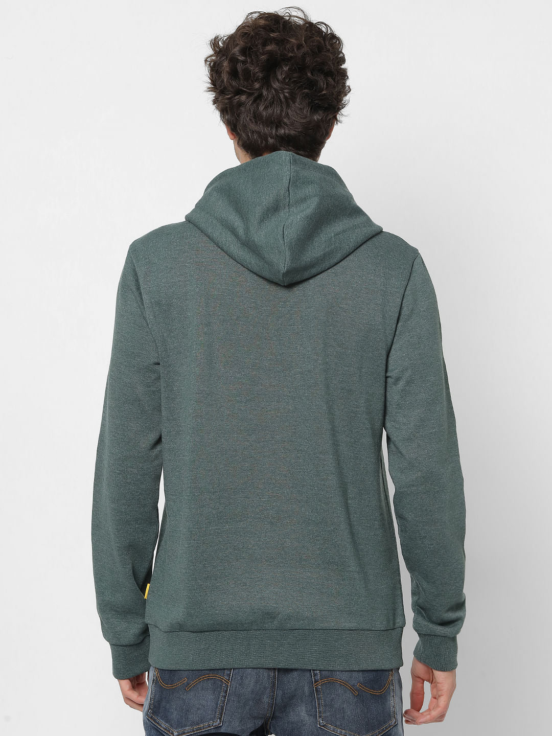 Green Logo Print Hooded Sweatshirt