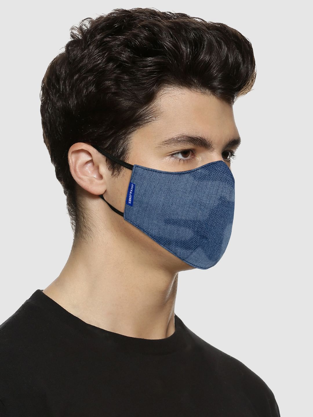 Blue Lightweight Denim 3PLY Mask