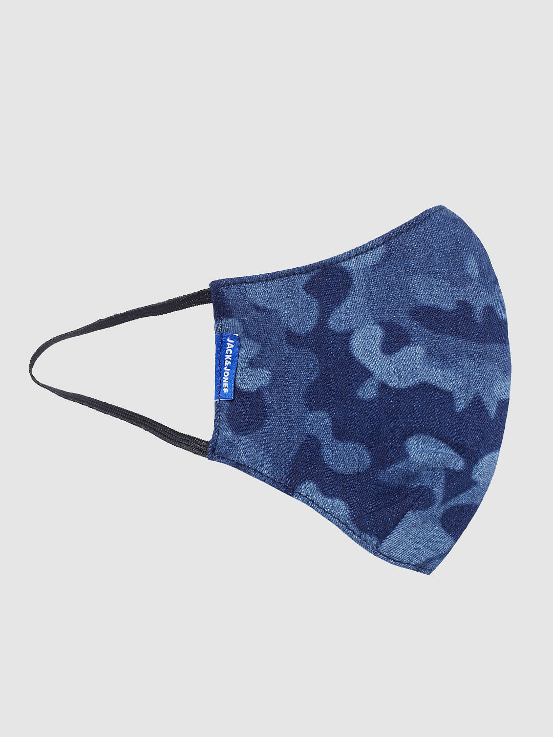 Blue Camo Print Lightweight Denim 3PLY Mask
