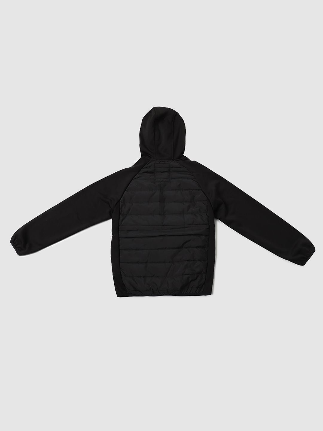 Boys Black Hooded Puffer Jacket
