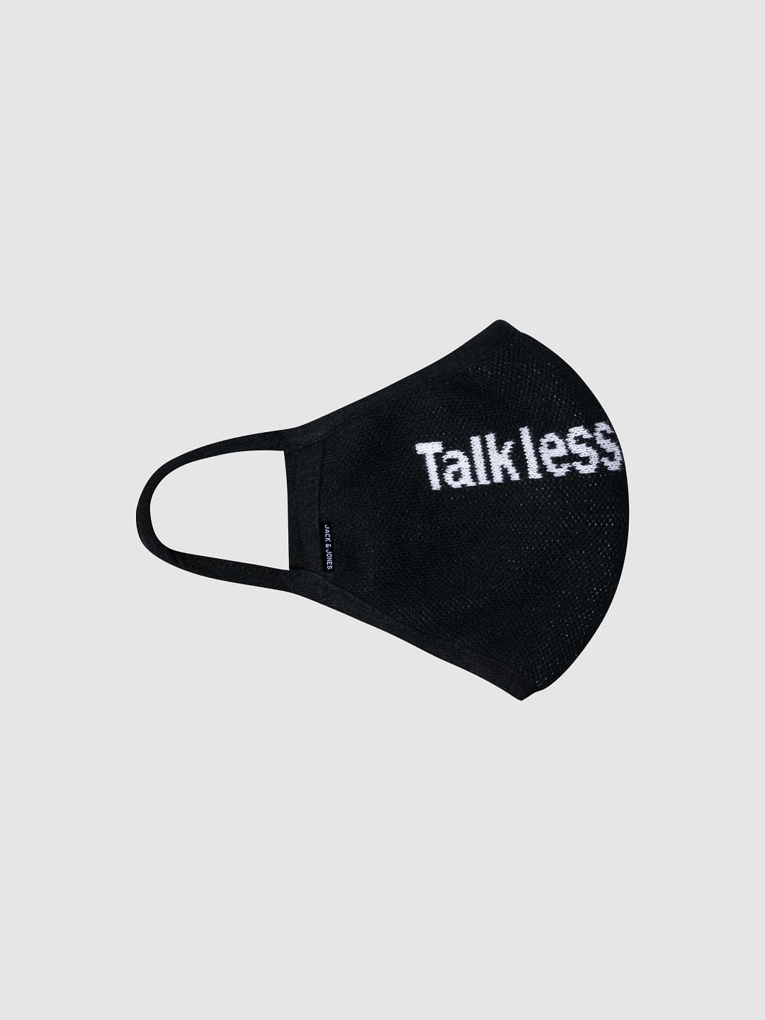 Pack of 3 Black Text Print Knit 3PLY Mask