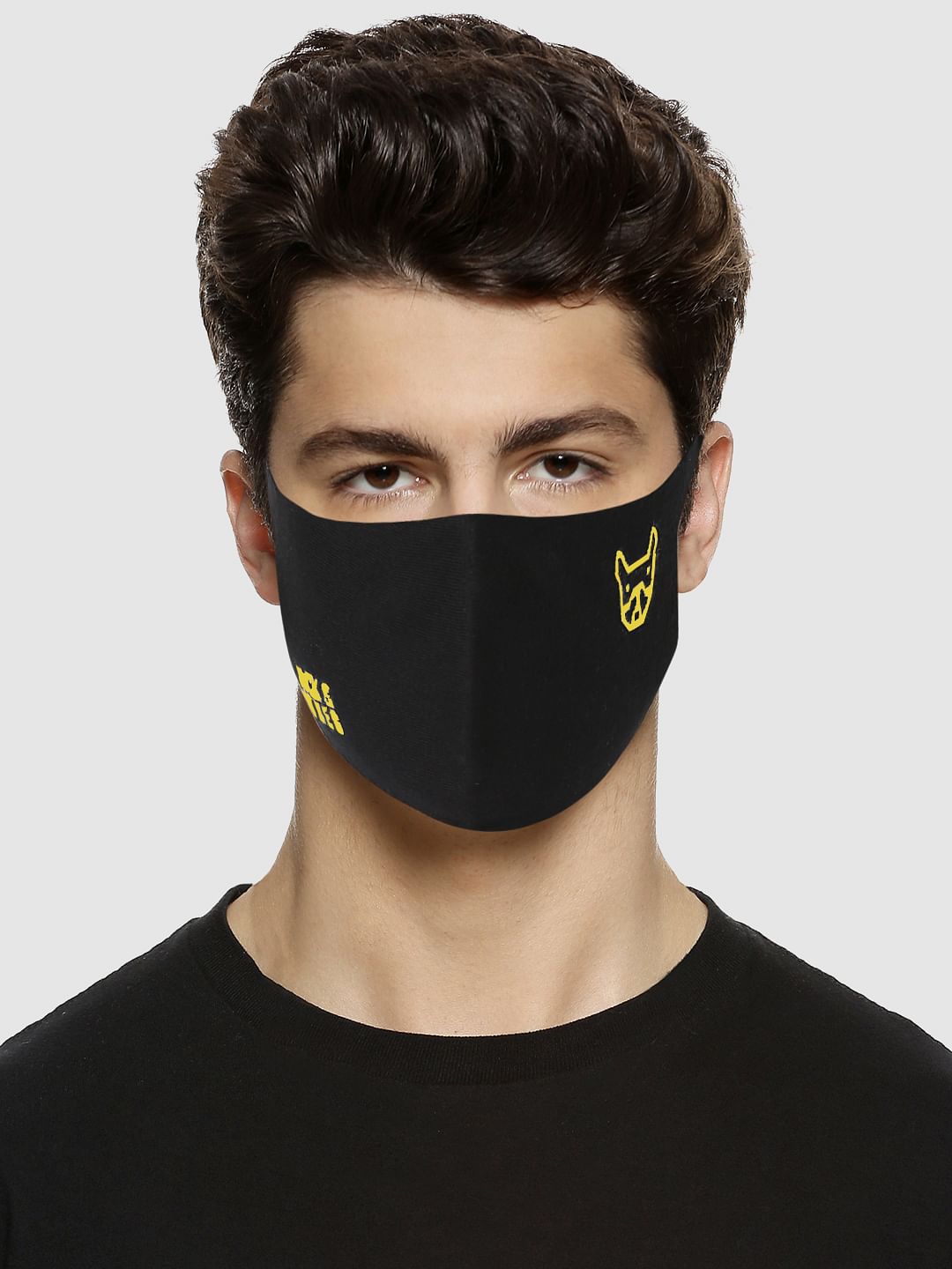 Pack of 3 Black Seamless 2PLY Mask
