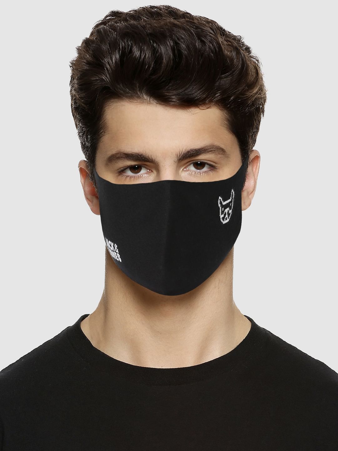 Pack of 3 Black Seamless 2PLY Mask