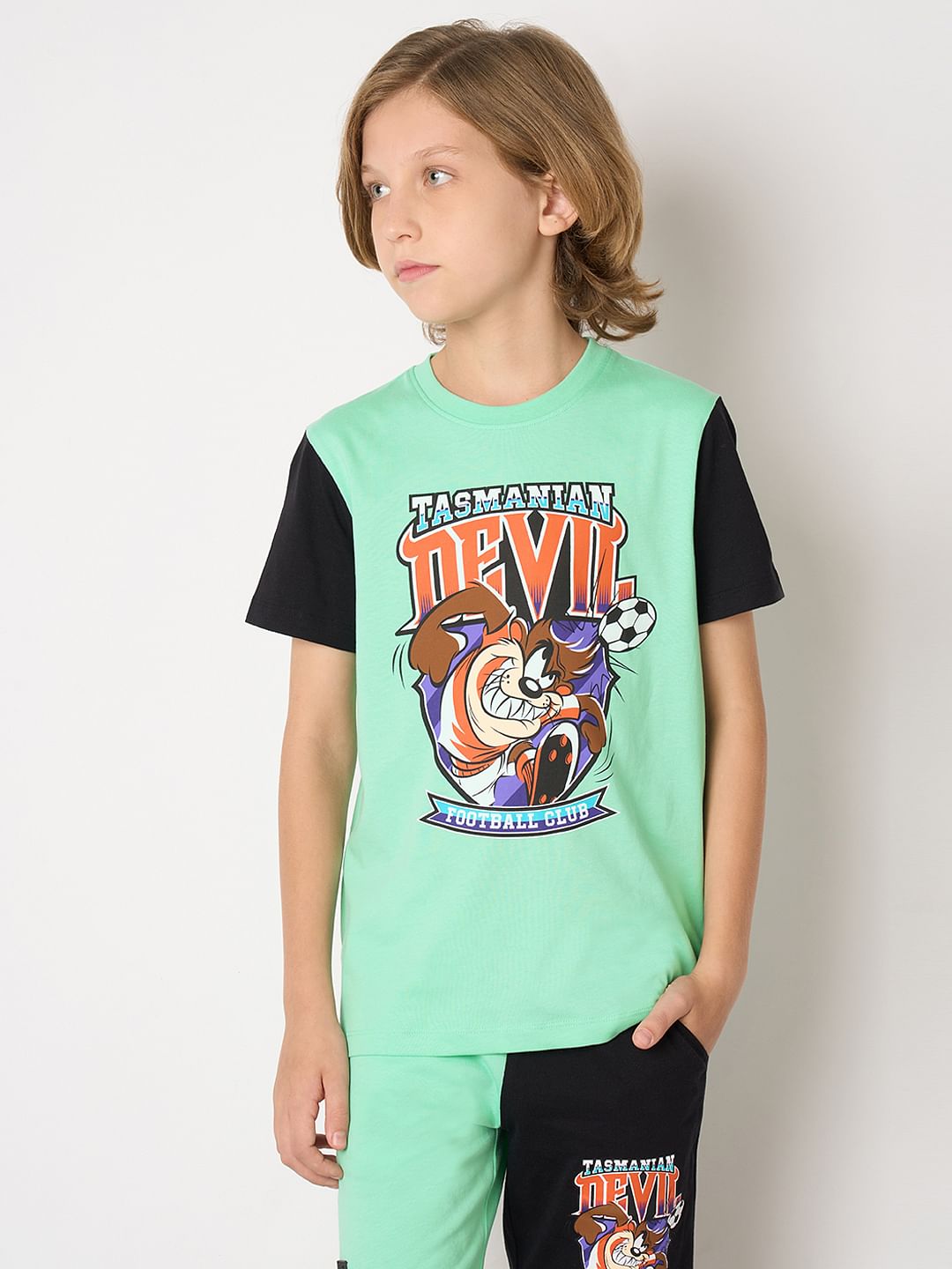 Looney Tunes Sea Green Tasmanian Devil Co-ord Set T-shirt