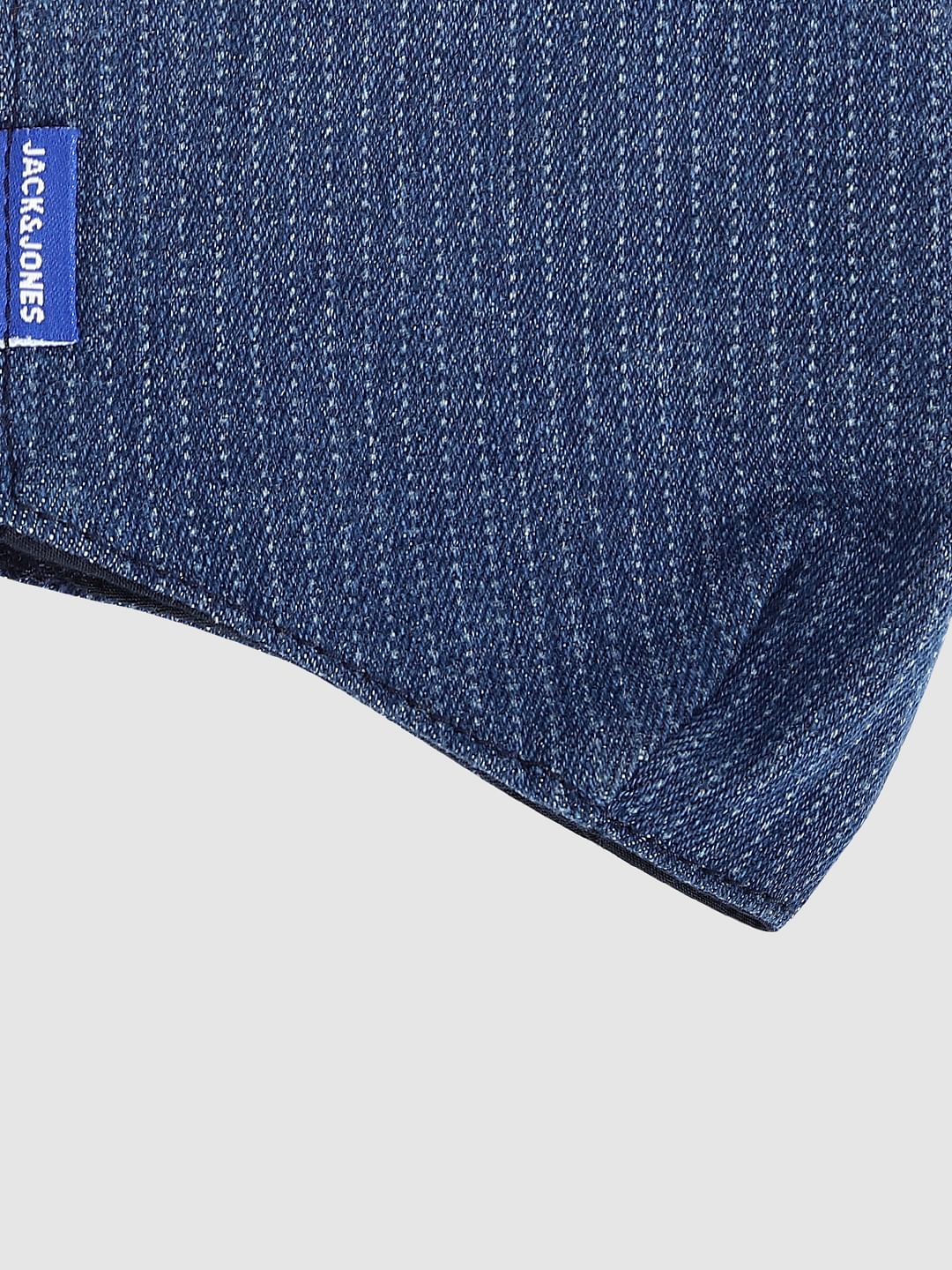 Blue Striped 3PLY Around the Head Loops Mask