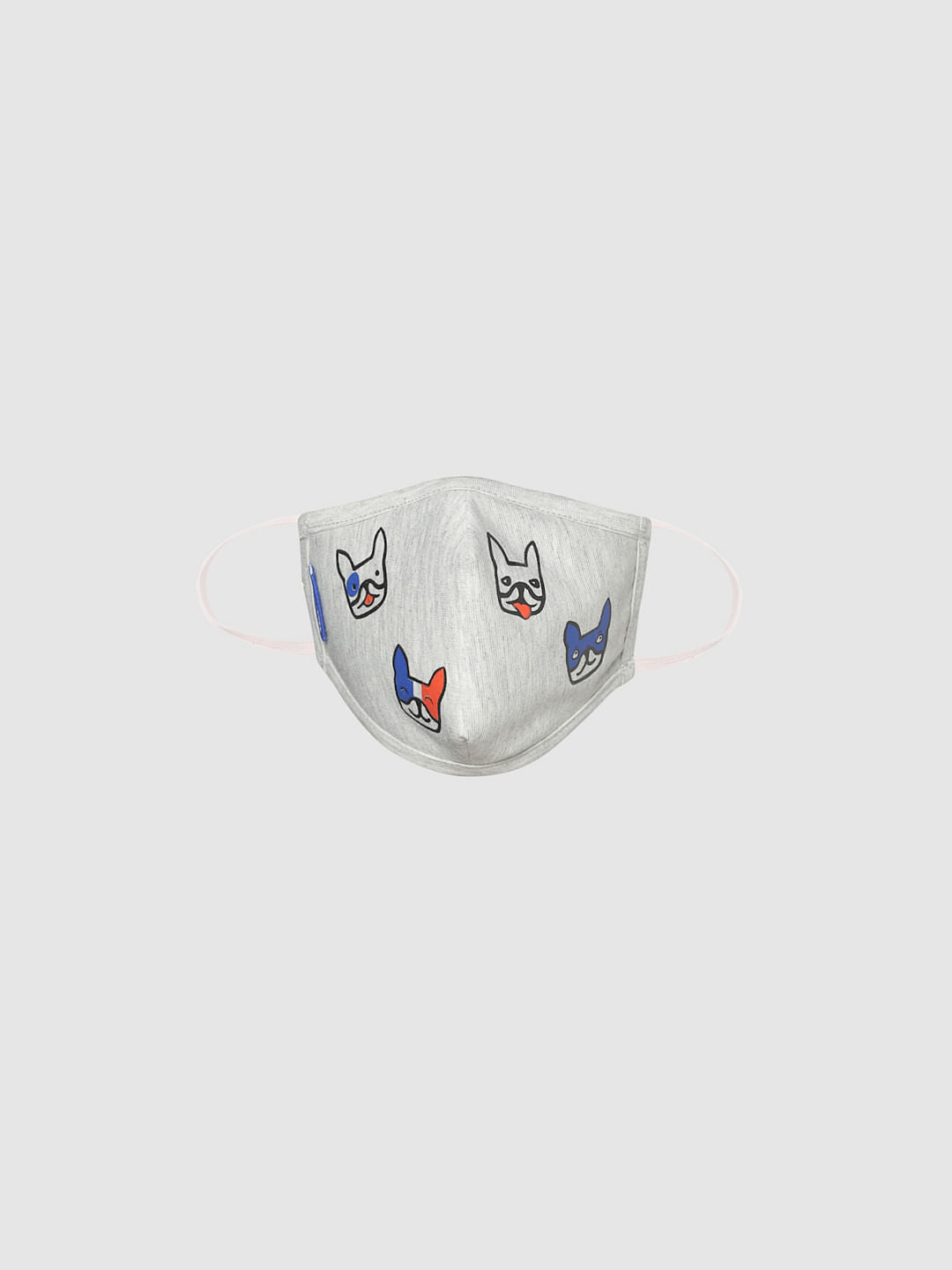 Boys Pack of 3 Logo Print 3PLY Mask - Grey