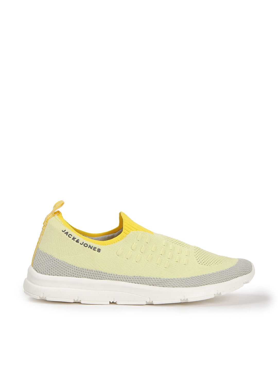 Yellow Colourblocked Slip Ons