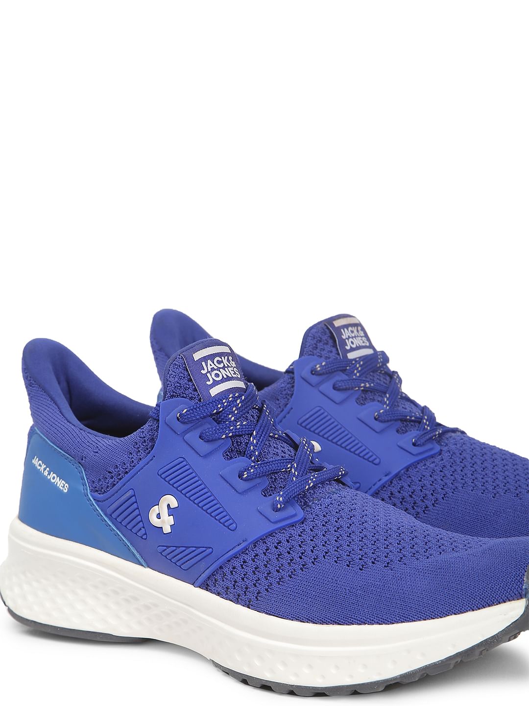 Blue Mesh PU Sneakers