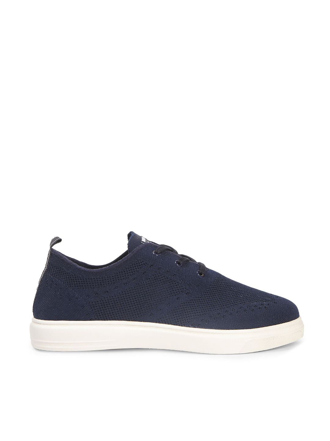 Blue Knit Lace Up Sneakers