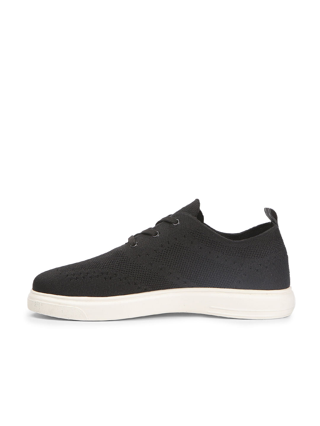 Black Knit Lace Up Sneakers