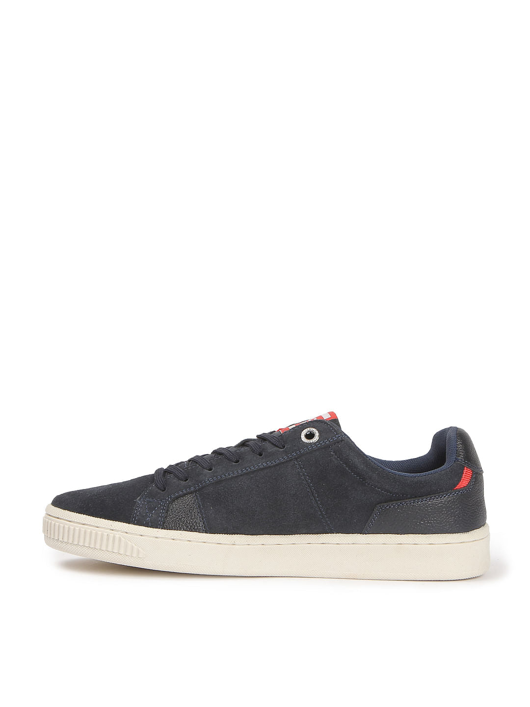Navy Blue Suede Sneakers