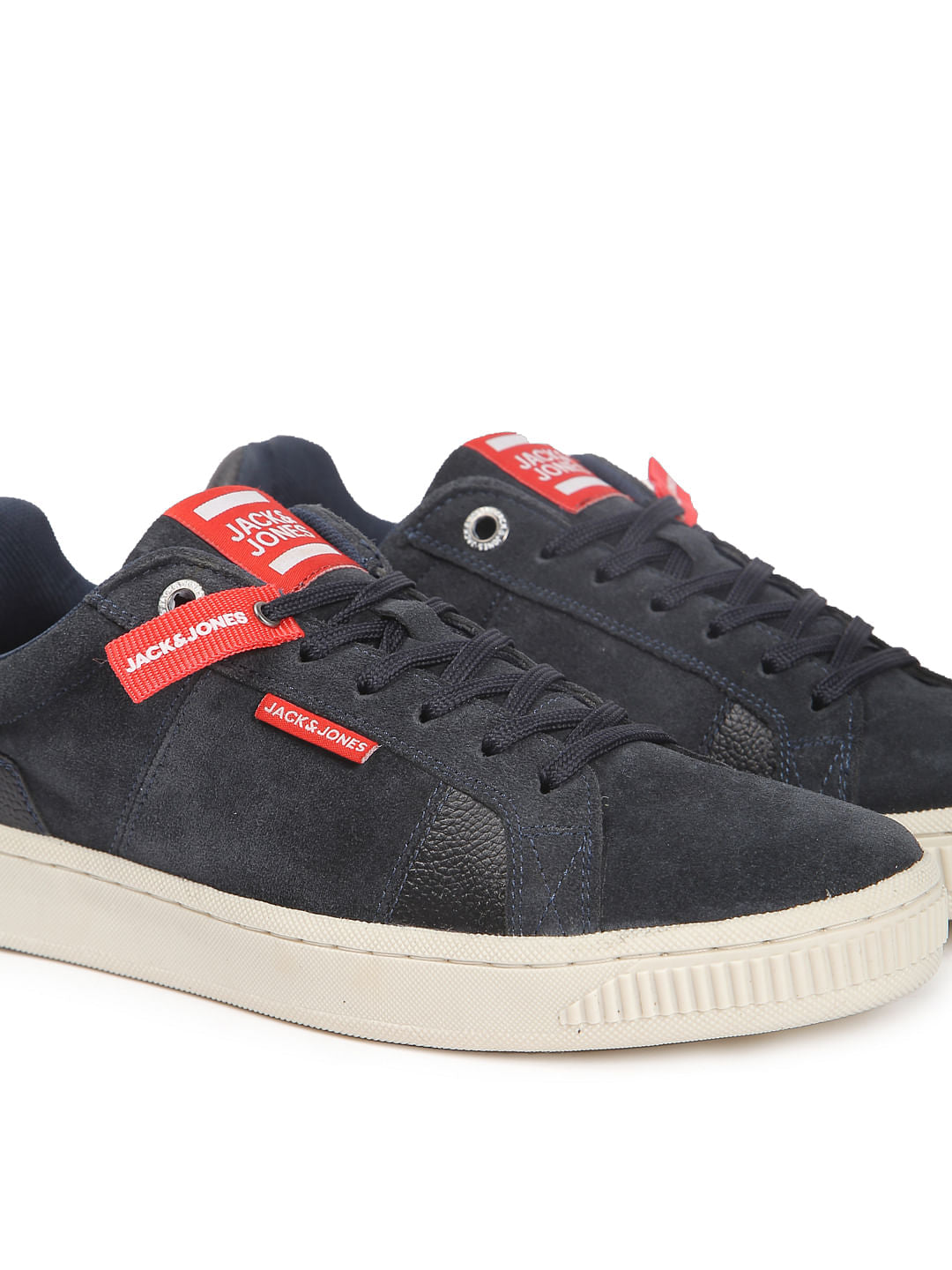 Navy Blue Suede Sneakers