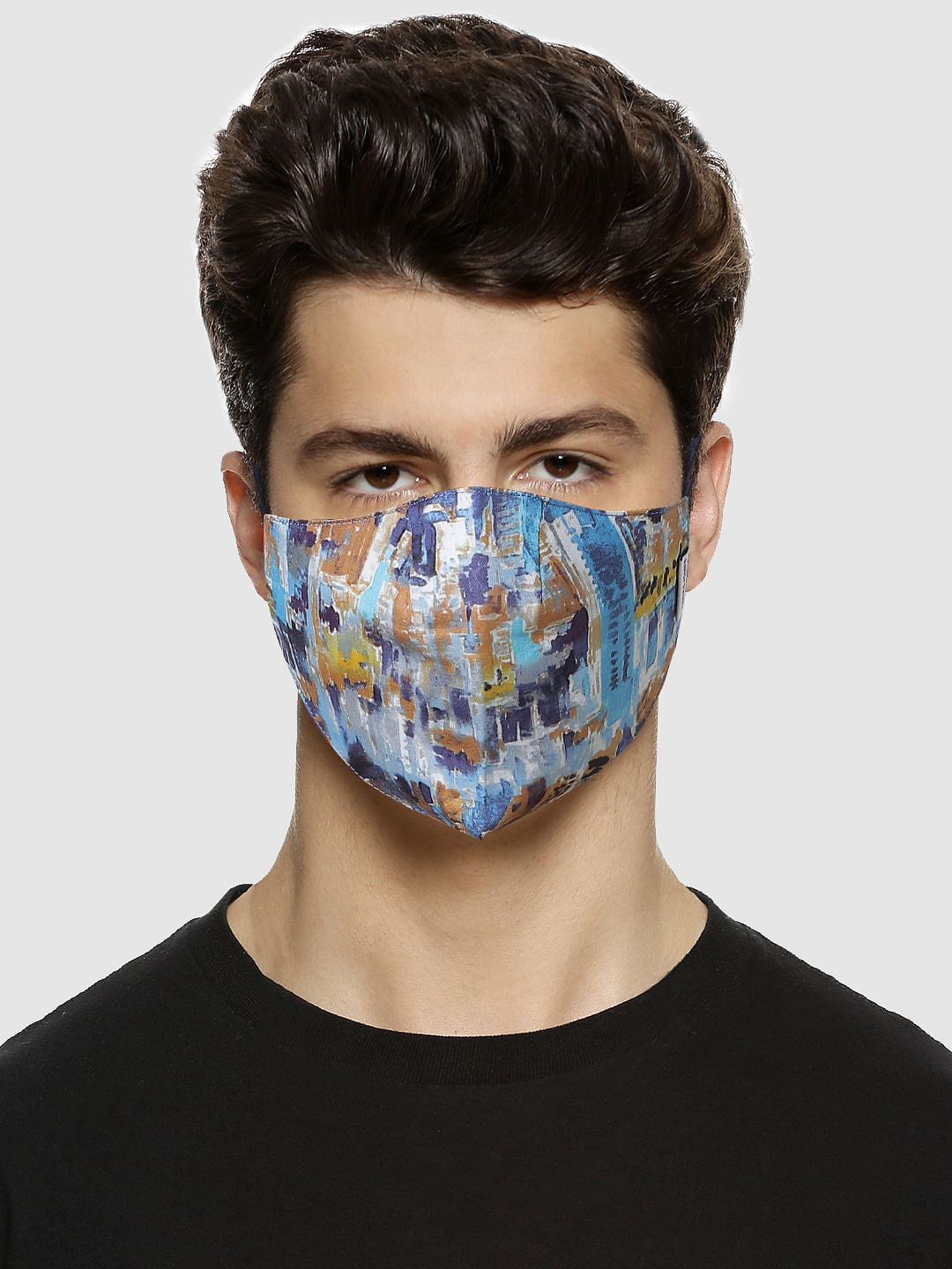 Pack of 3 Blue All Over Print B95 3 PLY Mask