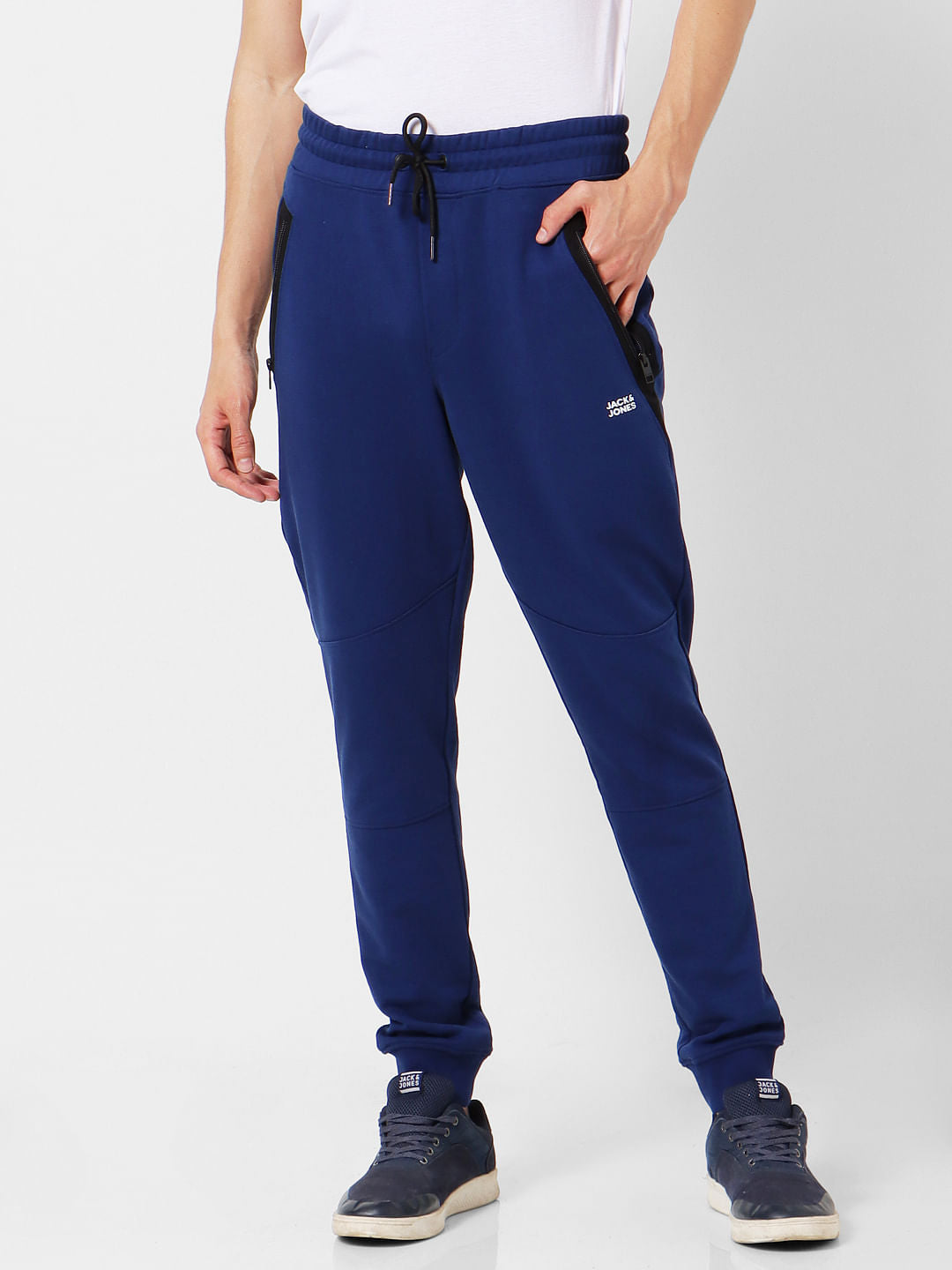 Blue Mid Rise Sweatpants