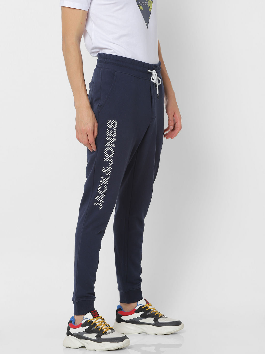 Blue Mid Rise Sweatpants