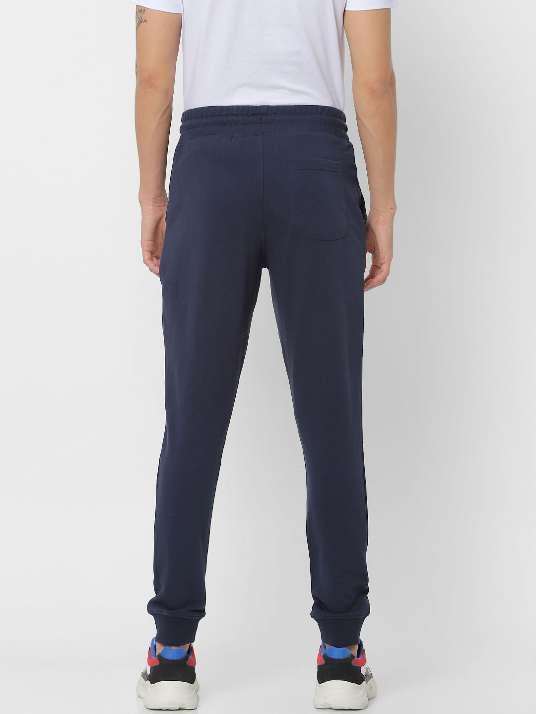 Blue Mid Rise Sweatpants