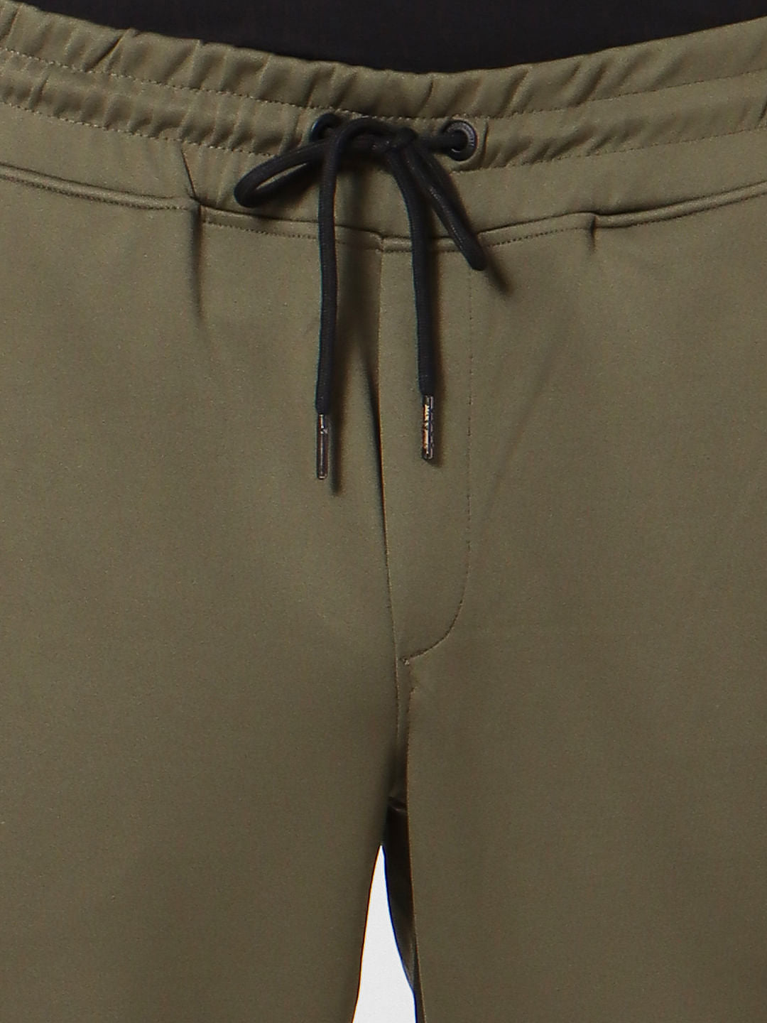 Olive Mid Rise Colourblocked Sweatpants
