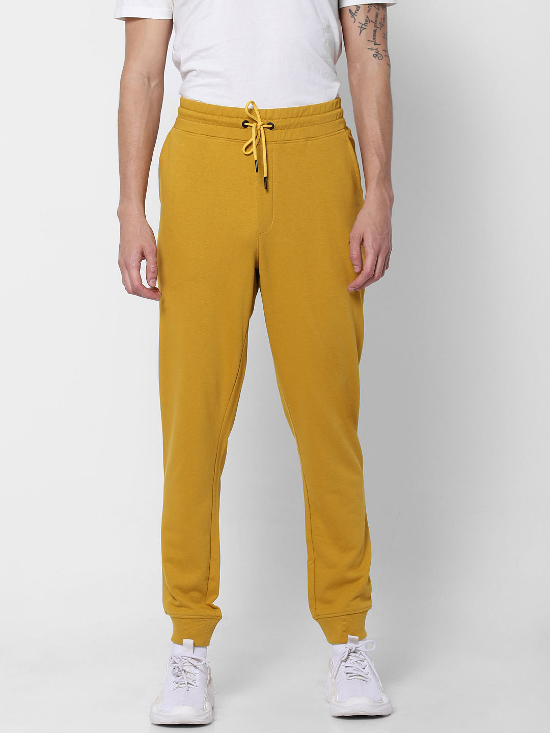 Yellow Mid Rise Sweatpants