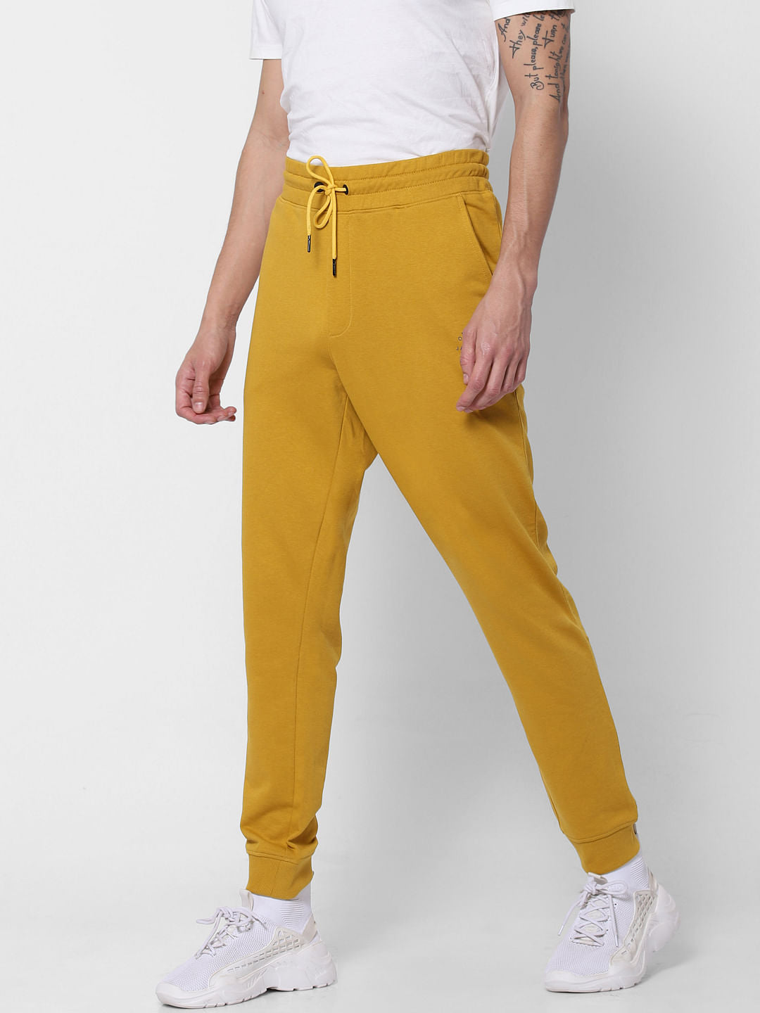 Yellow Mid Rise Sweatpants