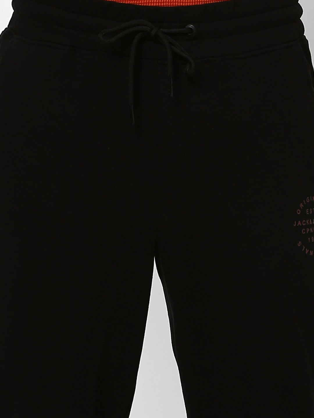 Black Mid Rise Logo Print Sweatpants