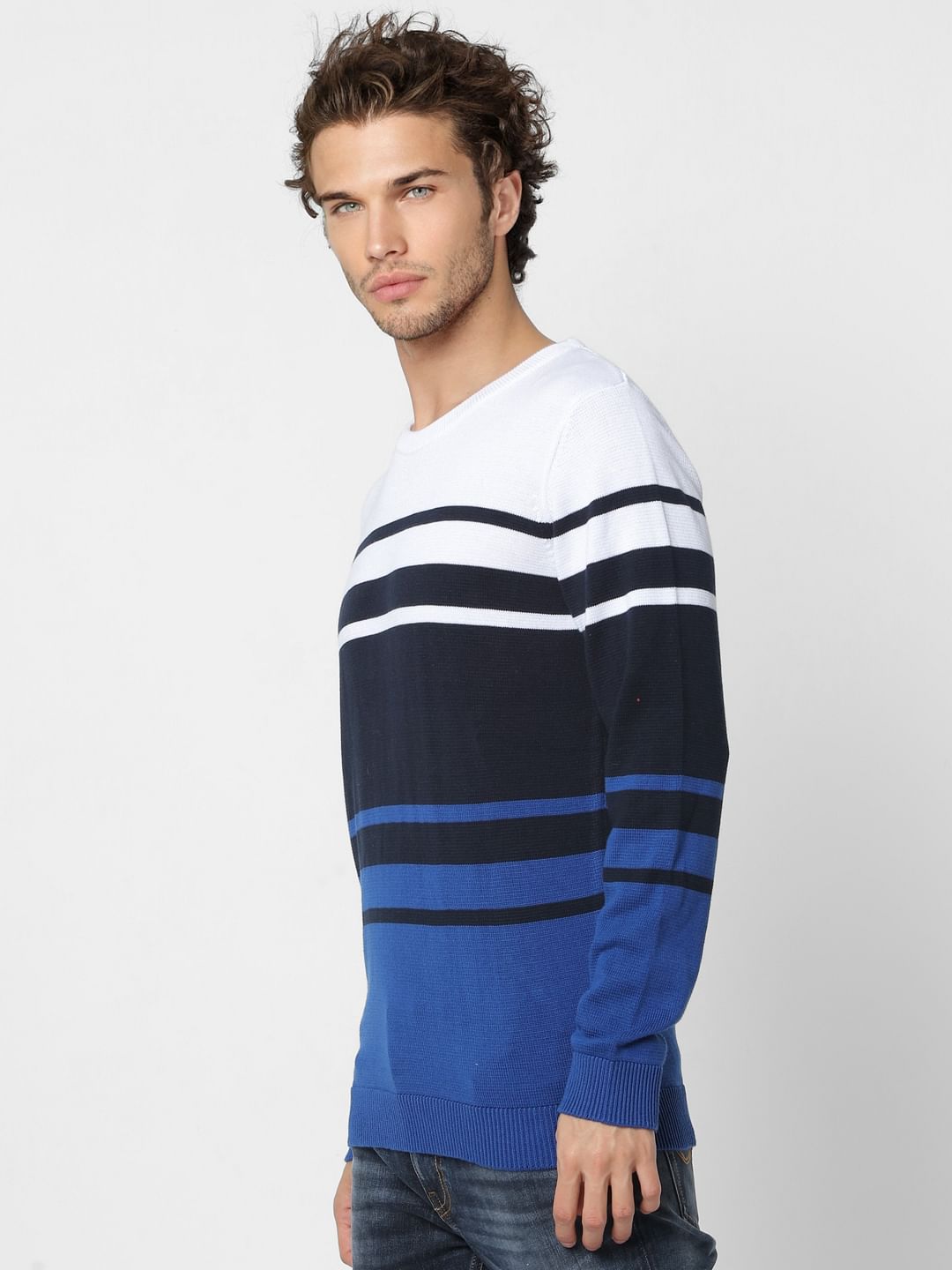 Blue Striped Pullover