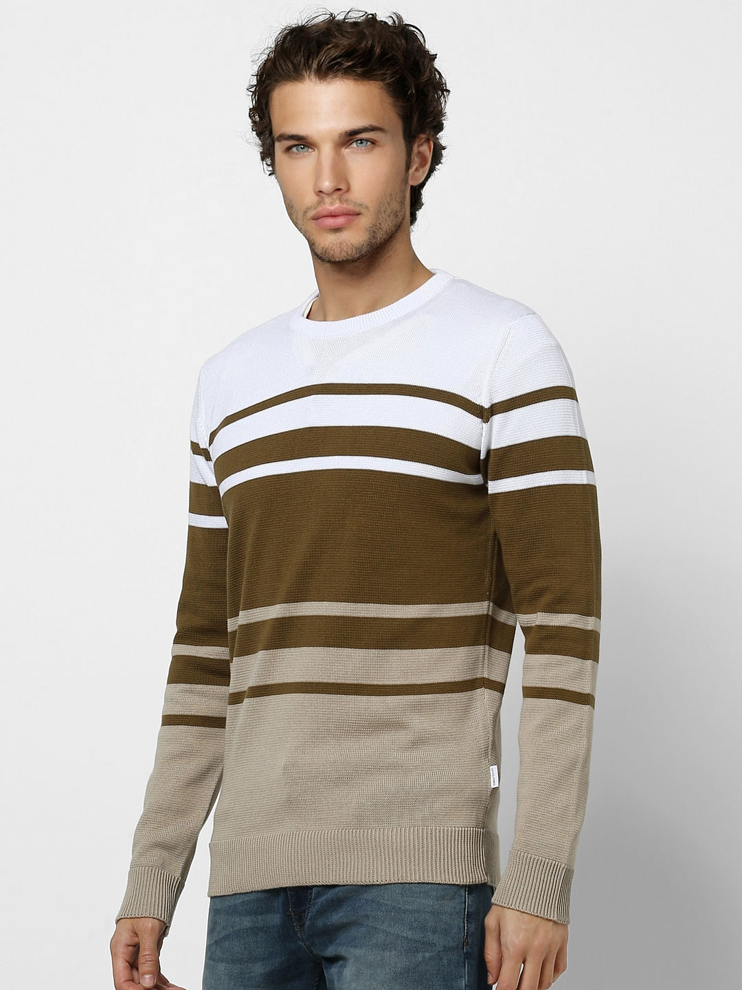 Brown Striped Pullover