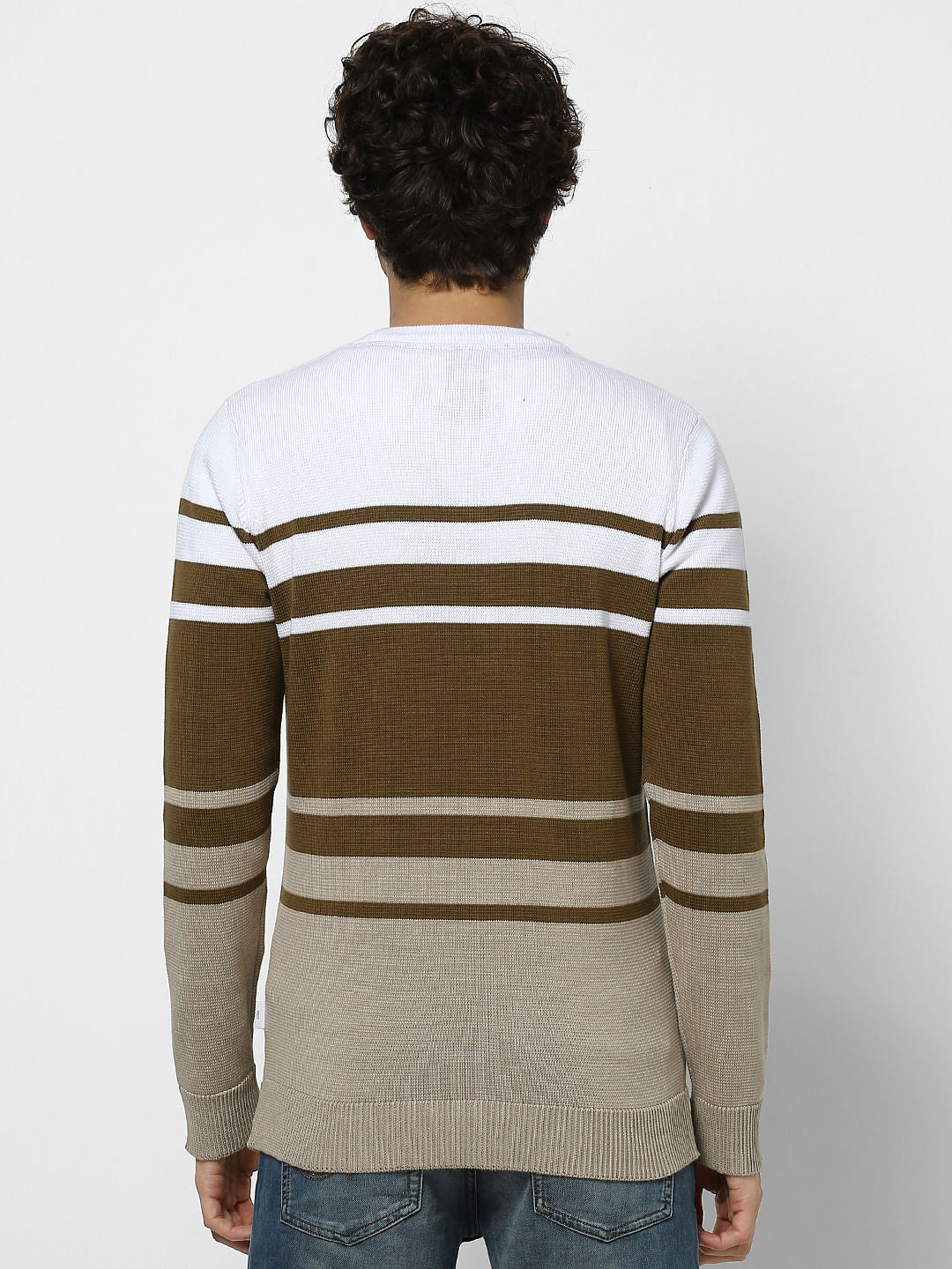 Brown Striped Pullover