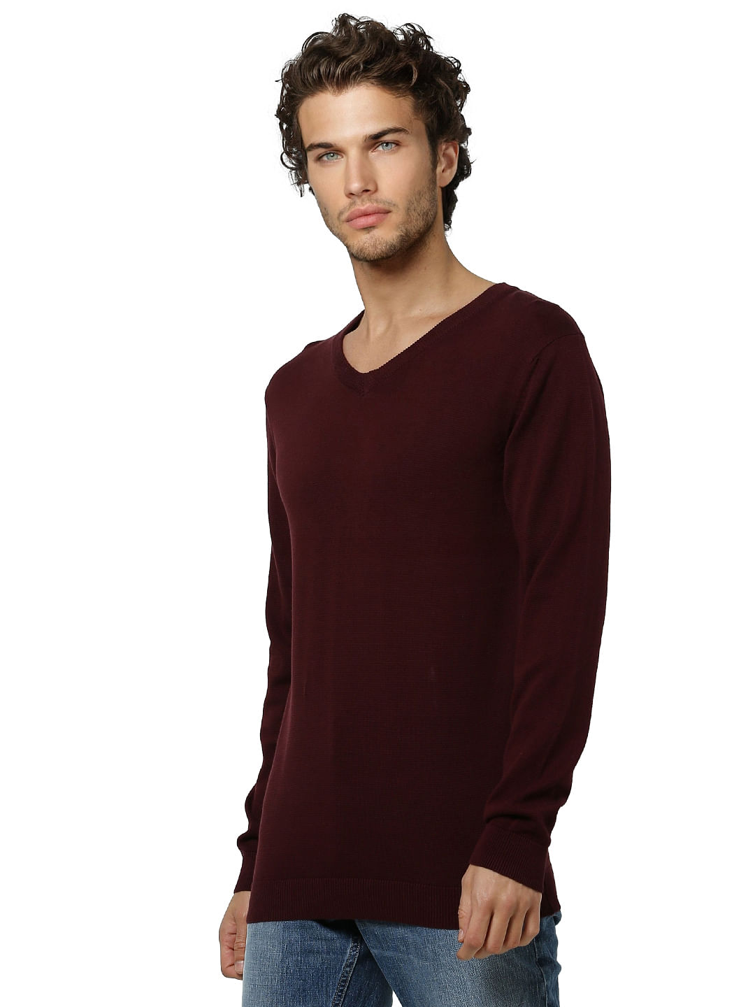 Maroon Knit Pullover