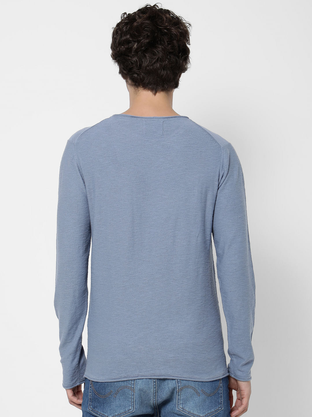 Blue Knit Pullover