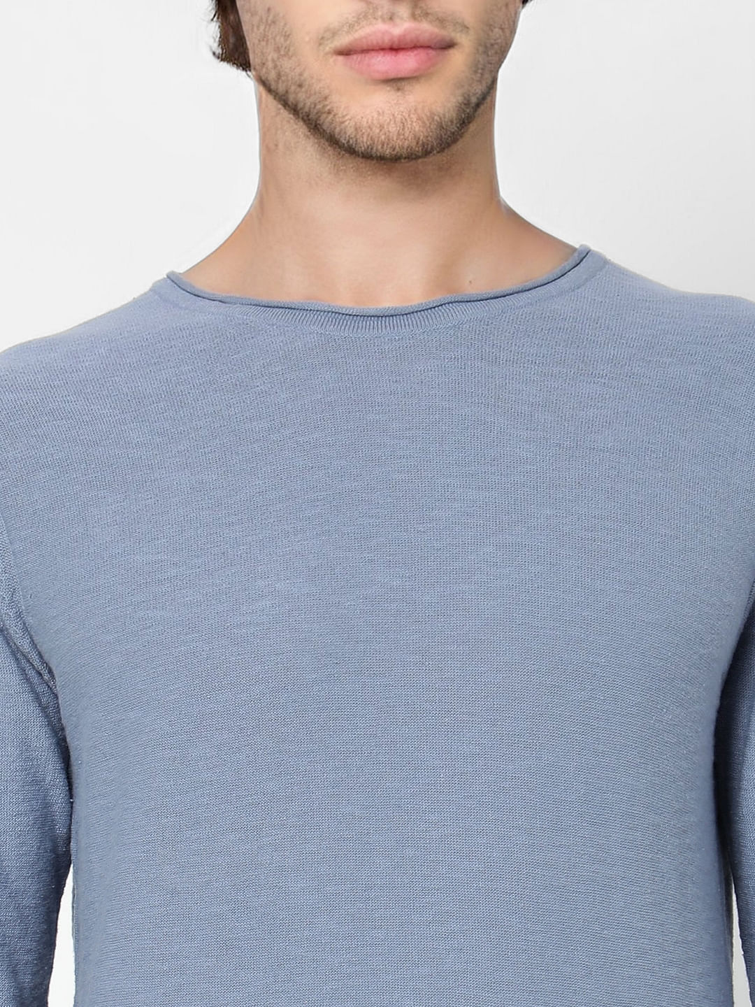 Blue Knit Pullover