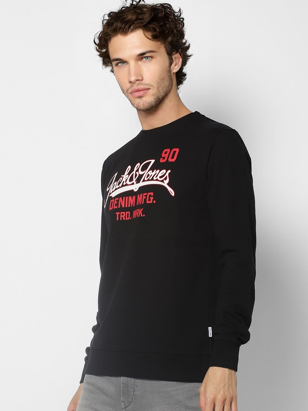 Black Logo Print Sweatshirt