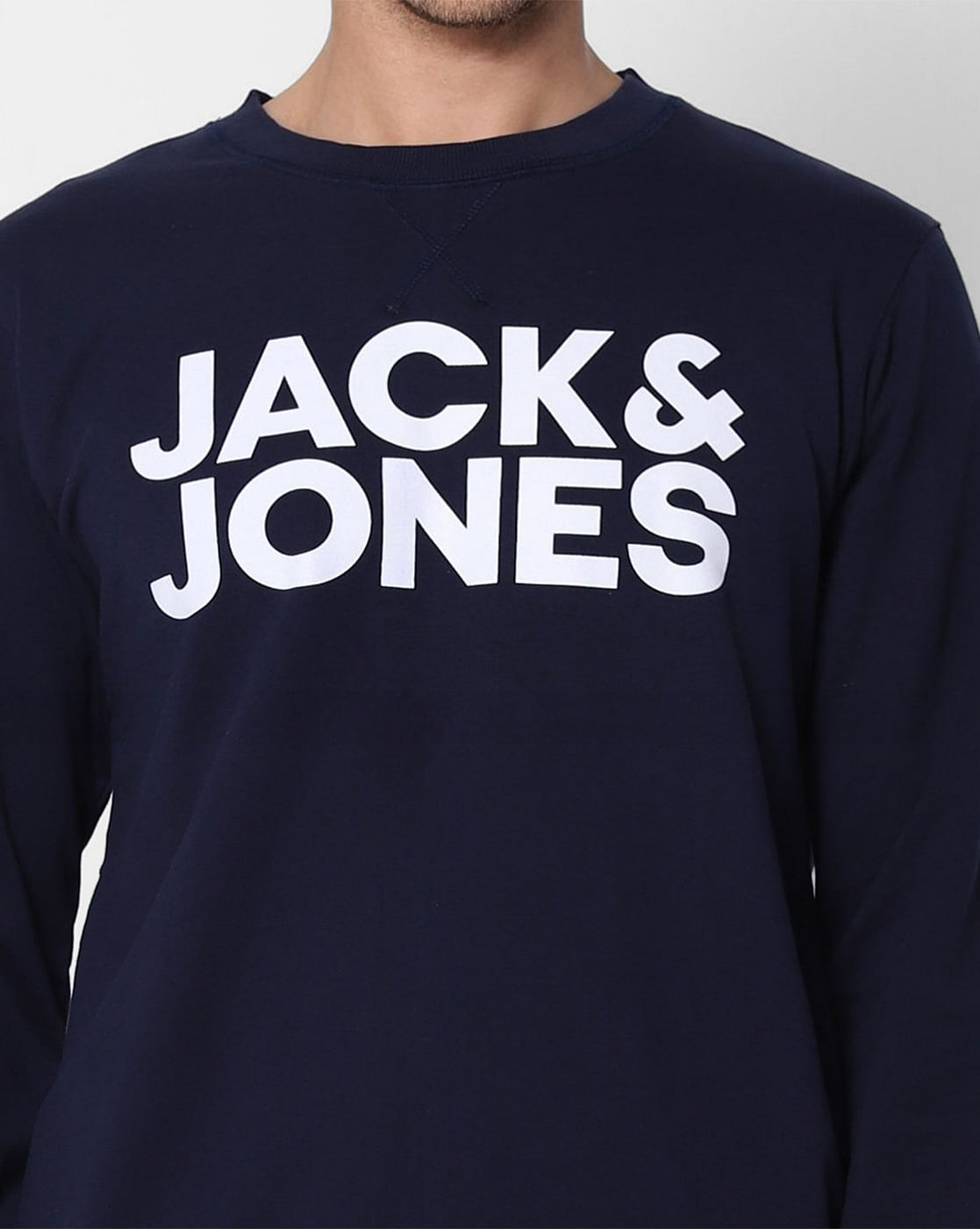 Blue Logo Print Sweatshirt