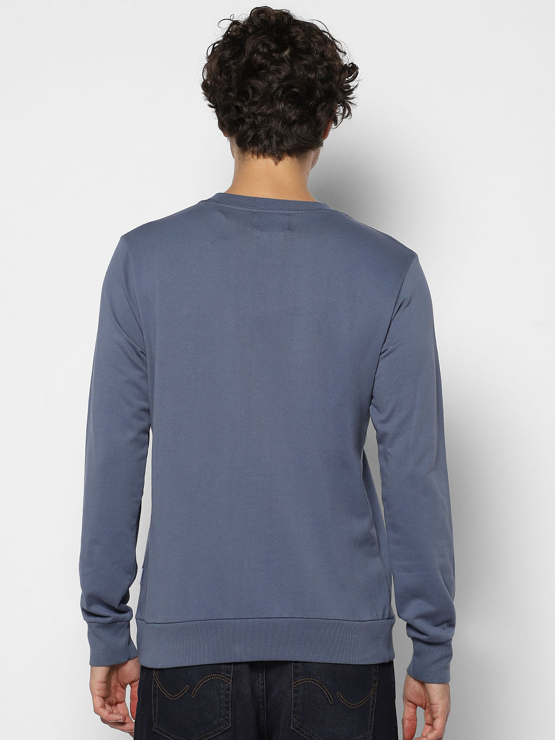 Blue Logo Print Sweatshirt