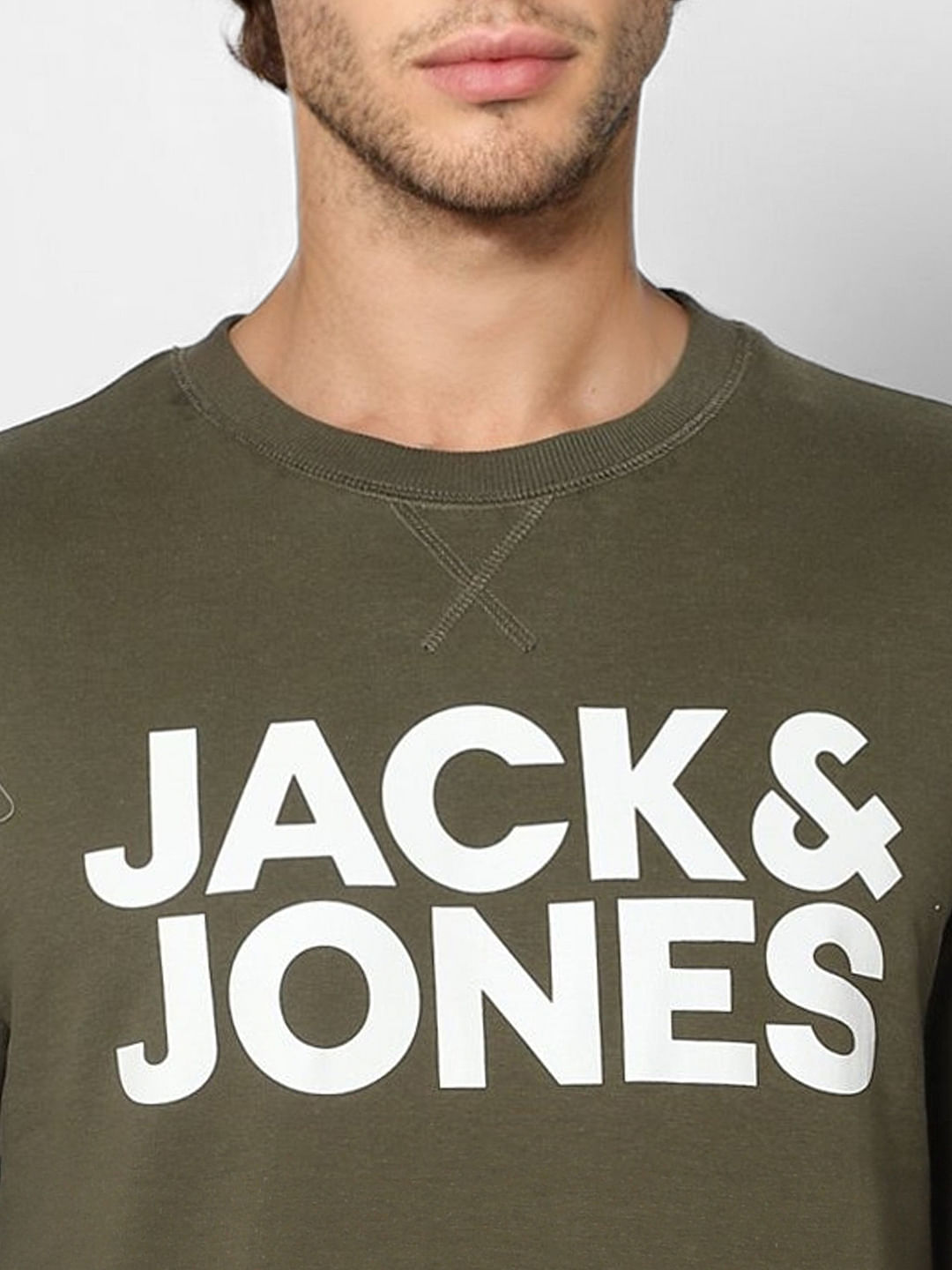 Green Logo Print Sweatshirt