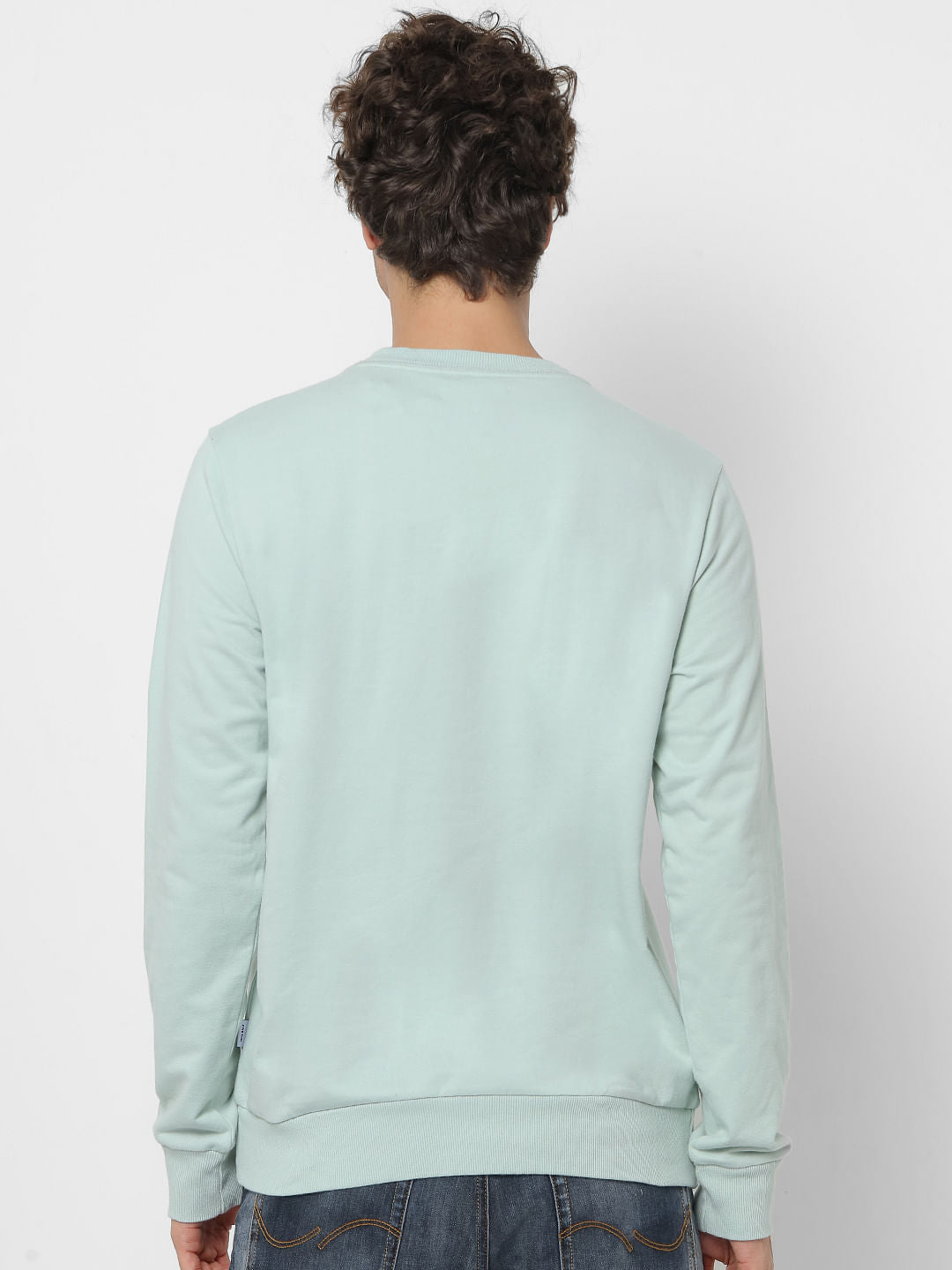 Light Green Logo Print Sweatshirt