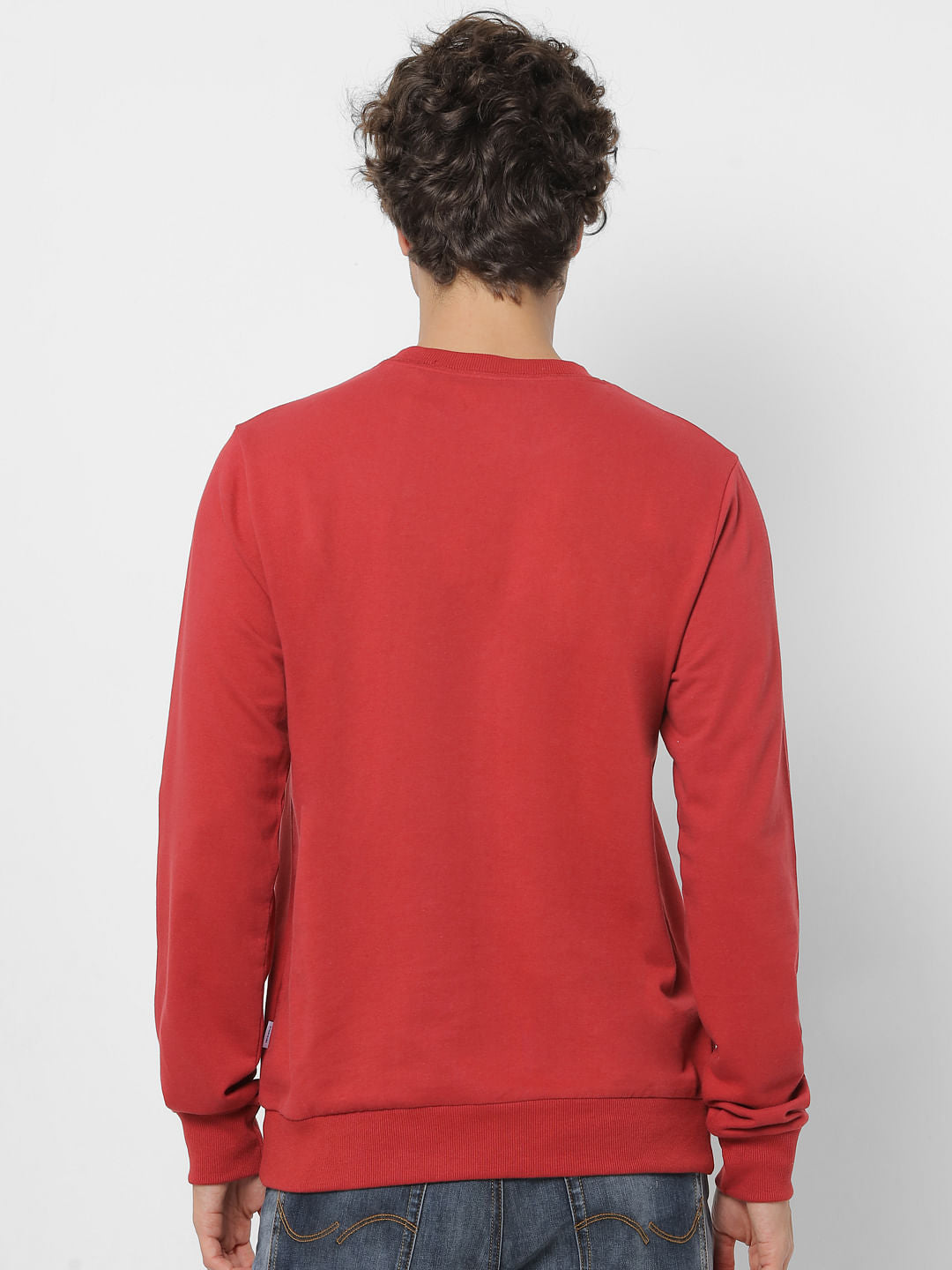 Red Logo Print Sweatshirt