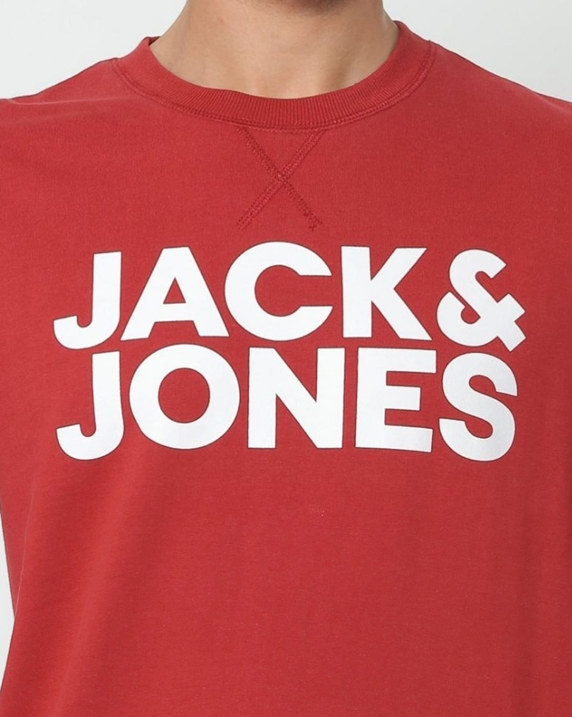 Red Logo Print Sweatshirt