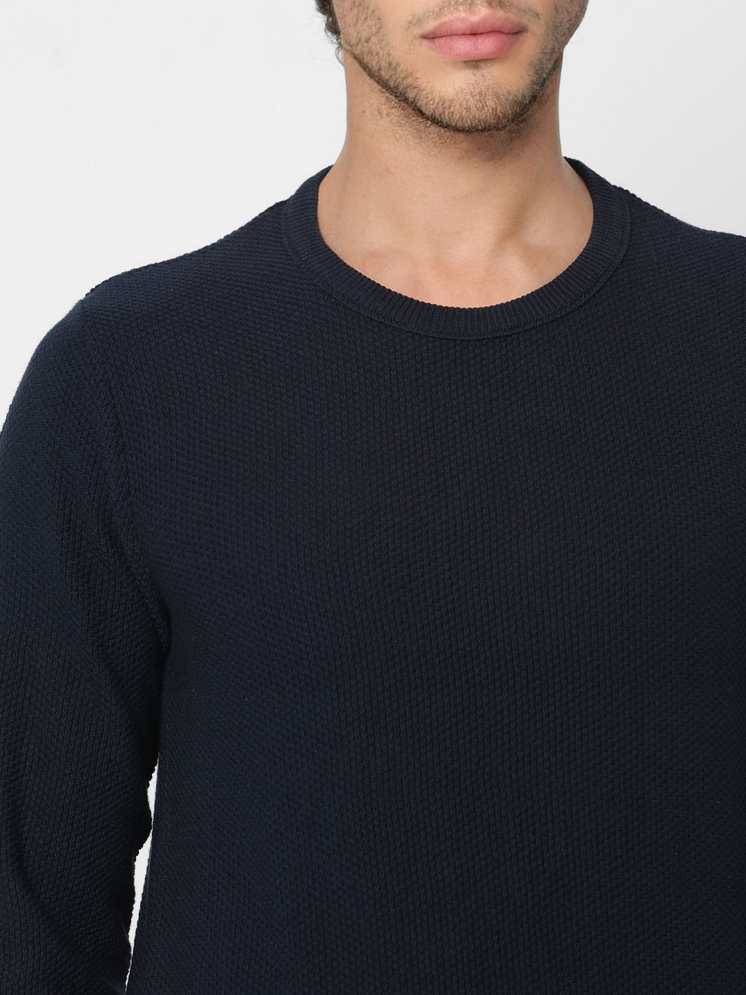 Blue Knit Pullover