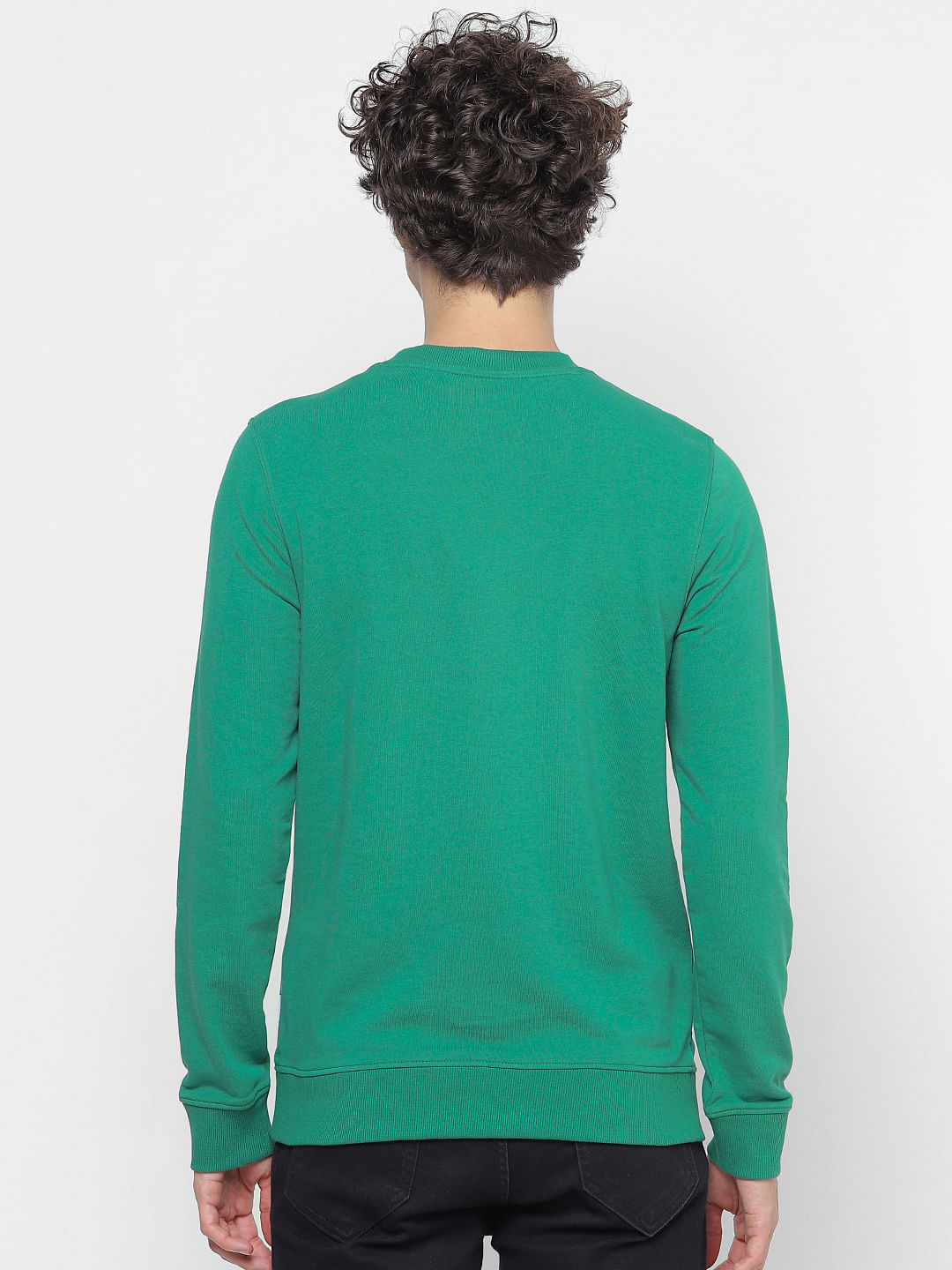 Green Graphic Print Sweatshirt